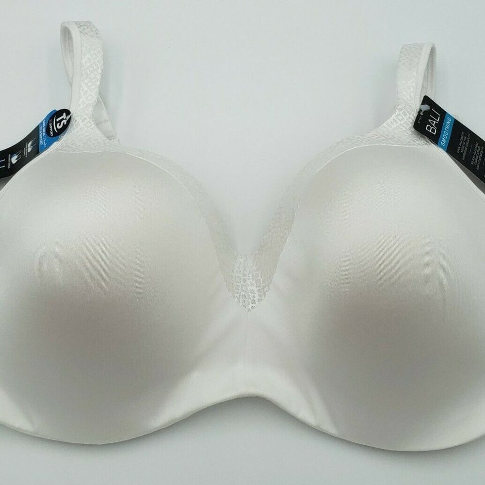 Bali Women's One Smooth U Balconette Underwire Bra DF4823 White 40DDD New